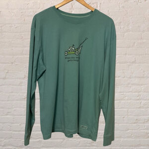 Life Is Good “When The Mowing Gets Tough” Long Sleeve Tee – Men’s Large